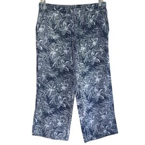 Tommy Bahama Navy and White Tropical Pants size Large